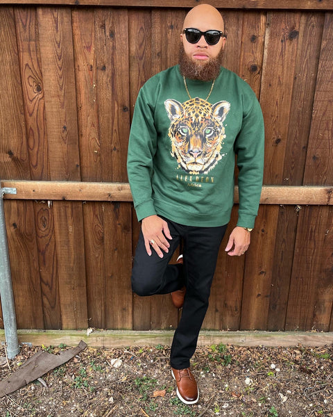 Cheetah sweatshirt (green)