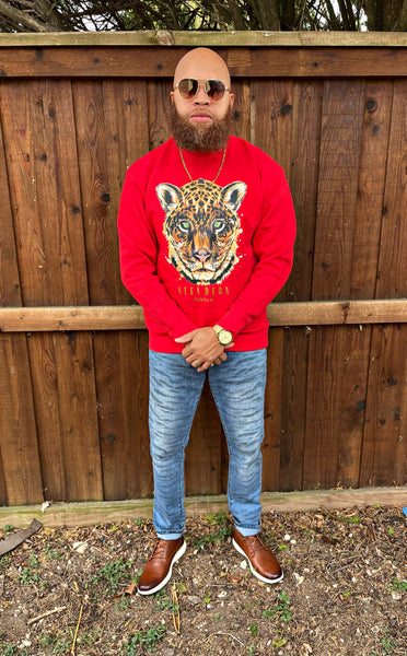 Cheetah Sweatshirt (red)