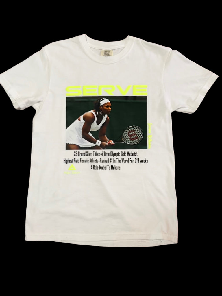 “Serve” Serena T-shirt (white)