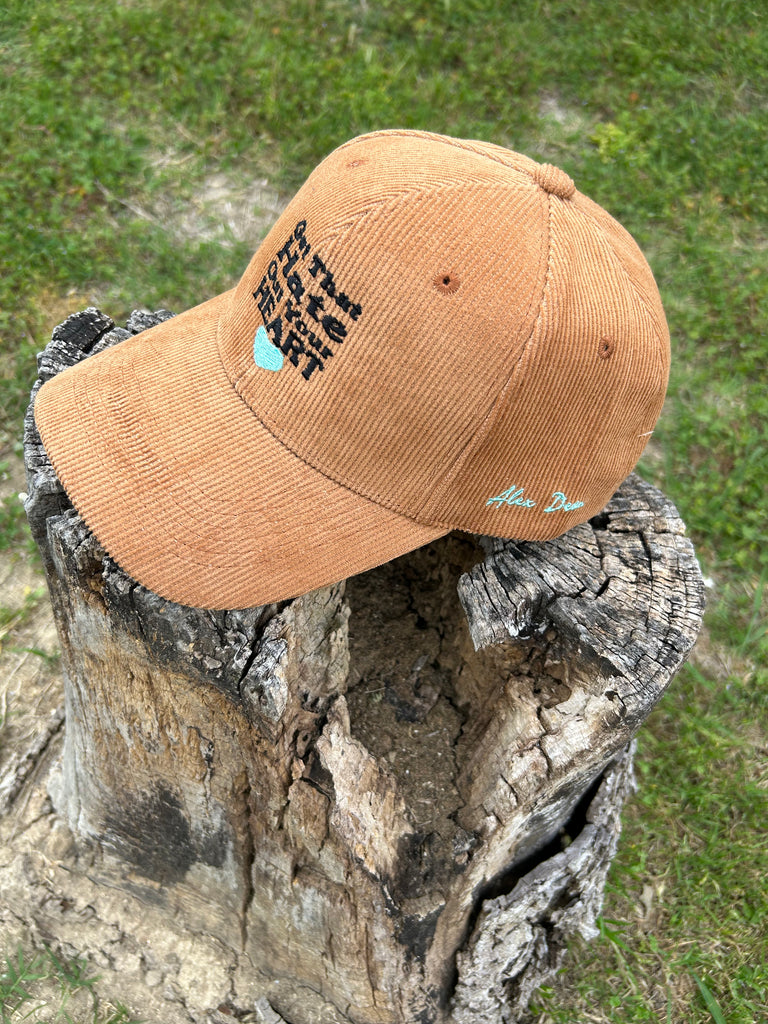 “Get that Hate Out Your Heart” Brown Corduroy Dad Hat