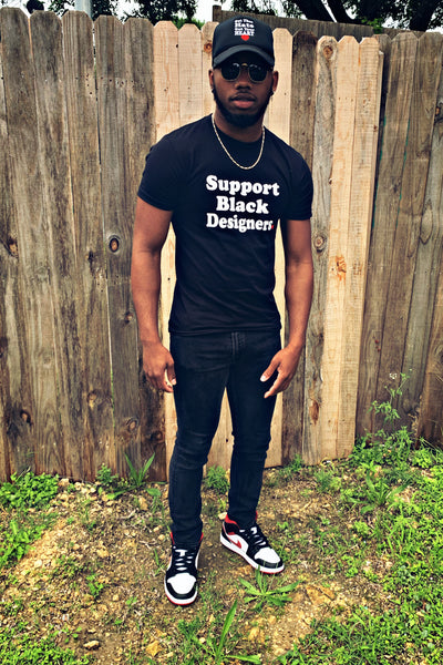 Support Black Designers t shirt (black)
