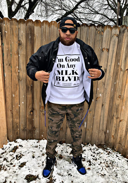 MLK BLVD sweatshirt (white)