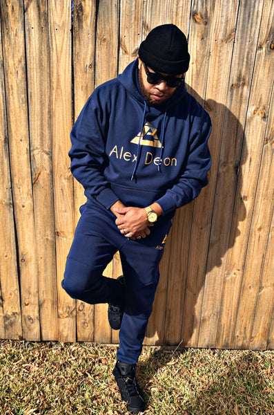 Alex Deon Jogger and hoodie set (blue)