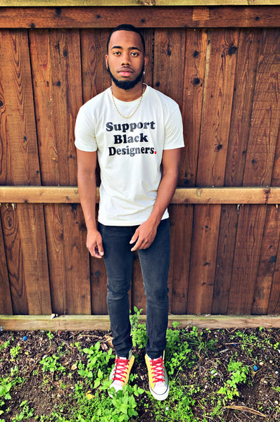Support Black Designers t shirt (light Khaki)