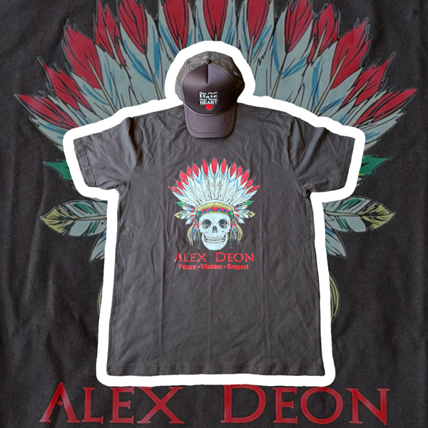 Alex Deon Indian War Bonnet T Shirt(brown)