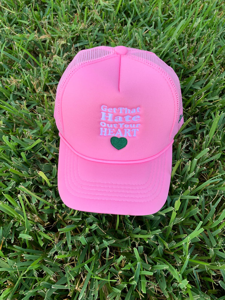 Trucker hat (pink & green)