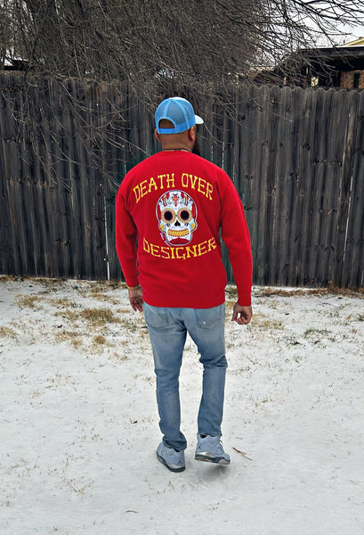 Death Over Designer sweatshirt (red)