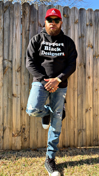 Support Black Designers (black) hoodie