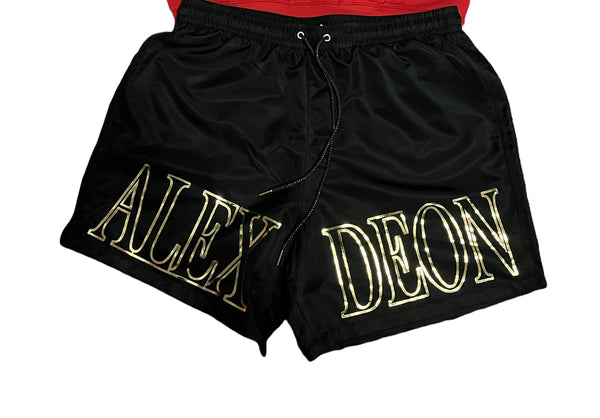 Alex Deon drawstring shorts (black/gold)