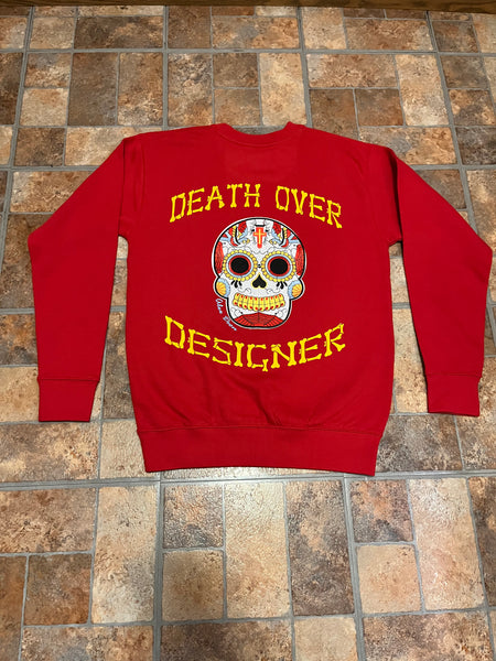 Death Over Designer sweatshirt (red)